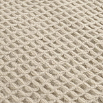 Плед из шерсти бежевого цвета с бахромой Waffle Comfort варинант исполнения - 2 | Loft Concept в Челябинске