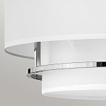 Потолочный светильник с двухслойным белым текстильным абажуром Hinkley варинант исполнения - 11 | Loft Concept в Челябинске