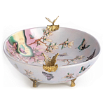 Белое фарфоровое блюдо с изображением бабочек Eden Garden варинант исполнения - 3 | Loft Concept в Челябинске