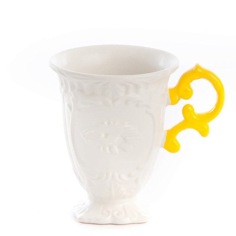 Кружка Seletti I-Mug Yellow Белый Желтый Кружка Seletti I-Mug Yellow Белый Желтый в Челябинске | Loft Concept