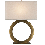 Настольная лампа с корпусом в форме кольца и прямоугольным абажуром French Ring варинант исполнения - 3 | Loft Concept в Челябинске