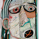 Арт-Объект плетеный из нитей большой портрет Joana Schneider  варинант исполнения - 2 | Loft Concept в Челябинске