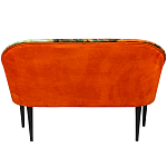 Диван двухместный из натурального бука оранжевый с цветным принтом Impressionism in Art варинант исполнения - 2 | Loft Concept в Челябинске