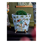 Кашпо из голубого фарфора с бронзовыми элементами Blue Garden варинант исполнения - 5 | Loft Concept в Челябинске