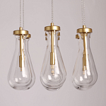 Люстра с 7-ю прозрачными плафонами из стекла в форме капли Lucid Rain  варинант исполнения - 6 | Loft Concept в Челябинске