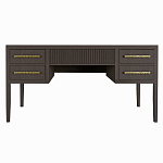 Большой Рабочий стол Primo с 5 выдвижными ящиками Темный орех варинант исполнения - 7 | Loft Concept в Челябинске