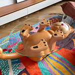 Дизайнерский журнальный стол с основанием в виде кота Bivan варинант исполнения - 2 | Loft Concept в Челябинске