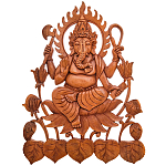 Панно из дерева Ганеша Panel With Animals варинант исполнения - 1 | Loft Concept в Челябинске