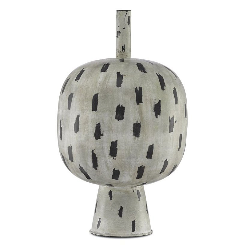 Ваза Declan Large Vase Бежево-серый Черный Ваза Declan Large Vase Бежево-серый Черный в Челябинске | Loft Concept