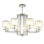 Люстра с 8-ю цилиндрическими плафонами из стекла Laurent варинант исполнения - 6 | Loft Concept в Челябинске