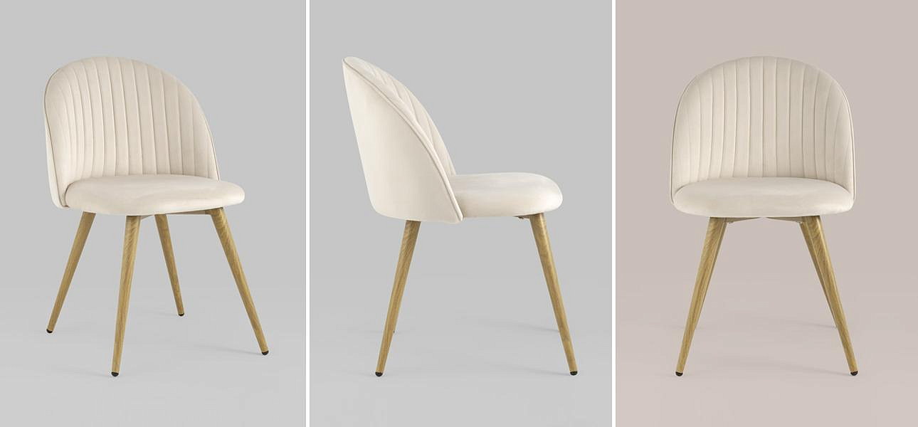 Стул Miruna Chair Молочный Велюр Стул Miruna Chair Молочный Велюр - Loft-Concept в Челябинске