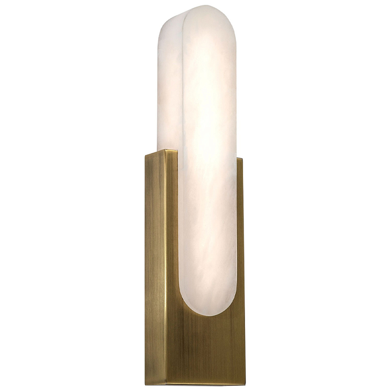 Бра MIRCA светильник с имитацией камня Stone Bronze Wall Lamp Белое матовое стекло Бронза Бра MIRCA светильник с имитацией камня Stone Bronze Wall Lamp Белое матовое стекло Бронза в Челябинске | Loft Concept