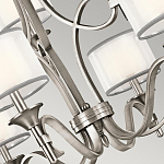 Люстра с белыми тканевыми абажурами в прозрачных стеклянных цилиндрах Kichler варинант исполнения - 3 | Loft Concept в Челябинске