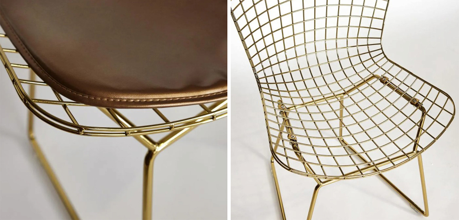 Стул Bertoia Chair Gold Стул Bertoia Chair Gold - Loft-Concept в Челябинске