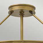 Потолочный светильник цвета латунь с плоским круглым плафоном Hinkley варинант исполнения - 3 | Loft Concept в Челябинске