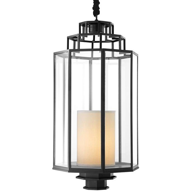 Люстра Lantern Monticello L Черный Прозрачное Стекло Кремовый Люстра Lantern Monticello L Черный Прозрачное Стекло Кремовый в Челябинске | Loft Concept