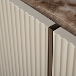 Тумба под телевизор серая с мраморной столешницей Uniqueness Marble варинант исполнения - 3 | Loft Concept в Челябинске