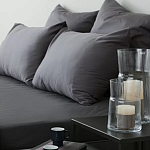 Постельное белье однотонное из сатина темно-серого цвета Eden Line варинант исполнения - 3 | Loft Concept в Челябинске