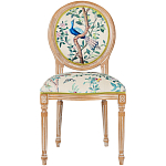 Стул из массива бука бежевый с изображением птиц в саду Beige Green Chinoiserie Blue Bird Chair варинант исполнения - 1 | Loft Concept в Челябинске