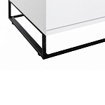 Стеллаж книжный белый с 3-мя открытыми полками и дверкой Strict Lines варинант исполнения - 5 | Loft Concept в Челябинске