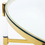 Кофейный столик со столешницей из стекла Crossy варинант исполнения - 5 | Loft Concept в Челябинске