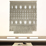 Панно на стену плетеное Макраме бежевый цвет  варинант исполнения - 11 | Loft Concept в Челябинске