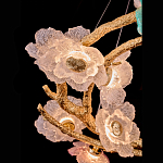 Люстра круглая на золотом каркасе с цветочным декором Miscellaneous herbs варинант исполнения - 5 | Loft Concept в Челябинске