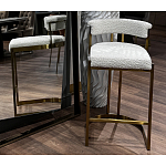 Стул барный букле бежевый с каркасом цвета матовое золото Tactility варинант исполнения - 6 | Loft Concept в Челябинске