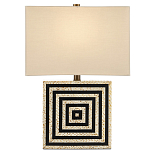 Настольная лампа с квадратным основанием и прямоугольным абажуром Neat Lines варинант исполнения - 3 | Loft Concept в Челябинске