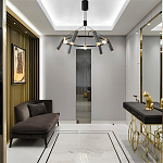 Люстра круглая с 9-ю цилиндрическими плафонами на магнитном креплении Bronze Concert варинант исполнения - 6 | Loft Concept в Челябинске