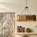 Люстра с абажуром из ротанга Wicker Furniture варинант исполнения - 4 | Loft Concept в Челябинске