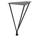 Стол журнальный c коричневой круглой столешницей на трех металлических ножках Charm Coffee Table варинант исполнения - 5 | Loft Concept в Челябинске