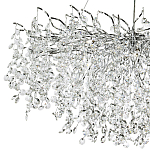 Линейная люстра с хрустальными подвесками на металлических ветках Fairytree Light Silver Linear Chandelier 18 варинант исполнения - 3 | Loft Concept в Челябинске