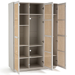 Шкаф с тремя дверцами из плетеного ротанга Tomio Wicker Furniture варинант исполнения - 3 | Loft Concept в Челябинске