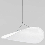 Подвесной светильник с белым тканевым плафоном в форме облака Crystal Cloud Junction варинант исполнения - 1 | Loft Concept в Челябинске