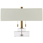 Настольная лампа прямоугольная на прозрачном основании Charm and Luxury варинант исполнения - 4 | Loft Concept в Челябинске