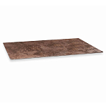 Стол обеденный с коричневой прямоугольной столешницей из керамики на четырех пластиковых ножках Brown Ceramics варинант исполнения - 3 | Loft Concept в Челябинске