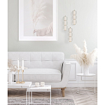 Подвесной светильник с 3-мя округлыми матовыми плафонами из белого стекла Golden Swirl варинант исполнения - 9 | Loft Concept в Челябинске