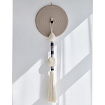 Аксессуар на стену диск из нитей Wall Decor White Thread Disc  варинант исполнения - 4 | Loft Concept в Челябинске