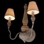 Бра с двумя конусовидными тканевыми абажурами Neighborhood варинант исполнения - 4 | Loft Concept в Челябинске