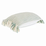 Чехол на подушку мятного цвета с бахромой и объемным узором Ethnic mix варинант исполнения - 1 | Loft Concept в Челябинске