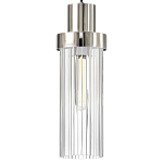 Подвесной светильник с стеклянным ребристым цилиндрическим плафоном Steps варинант исполнения - 3 | Loft Concept в Челябинске