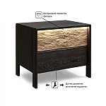 Тумба 2 ящика с подсветкой на рельефном фасаде Warm Industrial варинант исполнения - 10 | Loft Concept в Челябинске