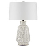 Настольная лампа с корпусом в форме вазы и белым абажуром Lots of Strokes варинант исполнения - 3 | Loft Concept в Челябинске