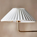 Люстра линейная с 2-мя белыми плиссированными тканевыми абажурами Combination варинант исполнения - 3 | Loft Concept в Челябинске