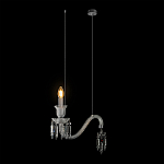 Подвесной светильник стеклянный в виде канделябра Curved Glass Chandelier варинант исполнения - 2 | Loft Concept в Челябинске