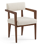 Кресло обеденное Alcove White Boucle из массива ореха варинант исполнения - 1 | Loft Concept в Челябинске