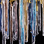 Люстра на подвесе с каркасом из металла и цветными подвесками из стекла Droplet Chandelier варинант исполнения - 2 | Loft Concept в Челябинске