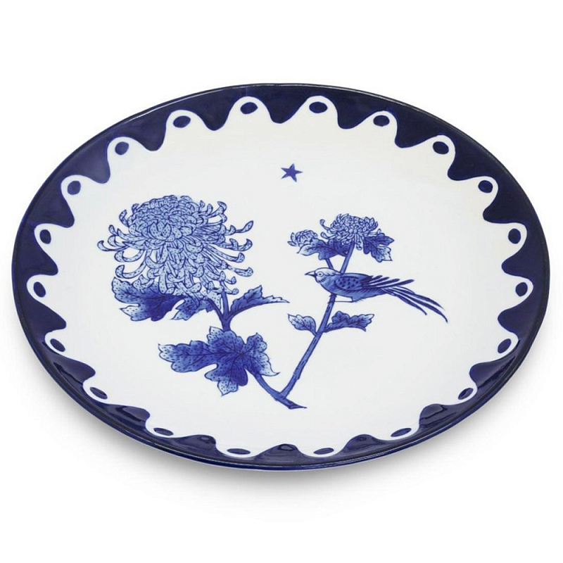 Тарелка Plate Chino Белый Синий Тарелка Plate Chino Белый Синий в Челябинске | Loft Concept