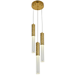 Подвесной светильник латунь Dew Drops Tube Brass Trio Hanging Lamp варинант исполнения - 2 | Loft Concept в Челябинске
